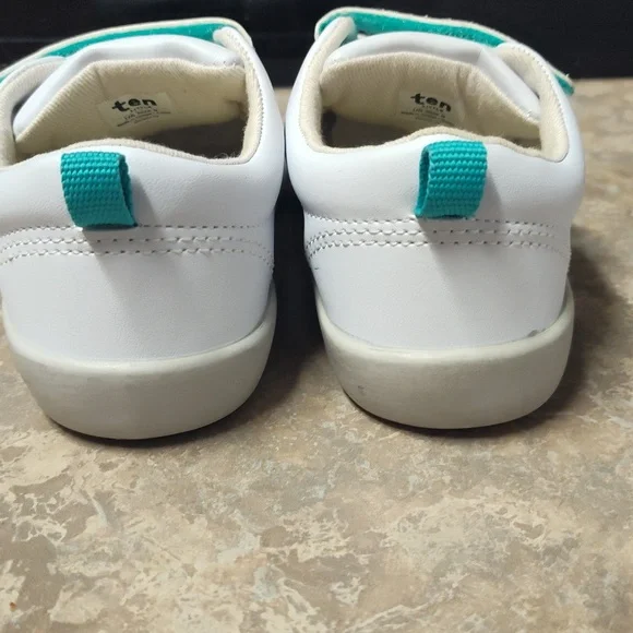 Kids White and Teal Shoes from Ten Little Size 9 - Picture 4 of 5
